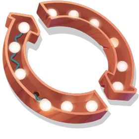 Flecha luminosa del descuento de casino